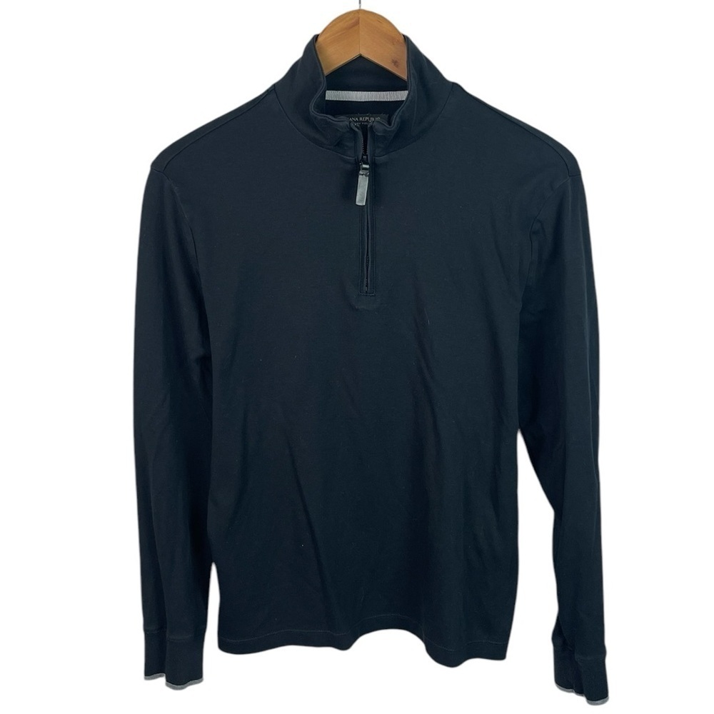 LS38 Men’s Banana Republic Luxury Touch Soft Feel Quarter Zip Pullover Sweater S